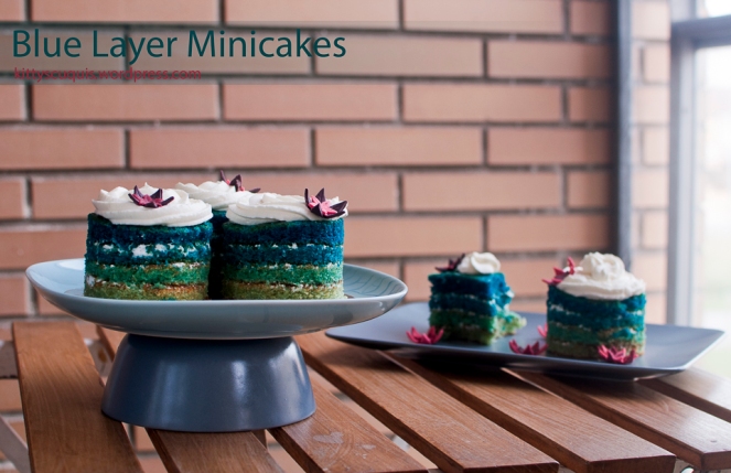 Blue Layer Minicakes
